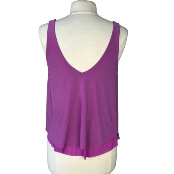 Express Shirt Blouse Womens Small Pink Double Vneck New - Picture 2 of 8